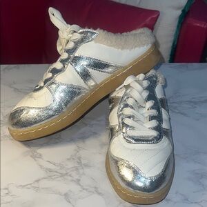 MIA Silver and White Sneakers